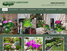 Tablet Screenshot of creativegreenery.net